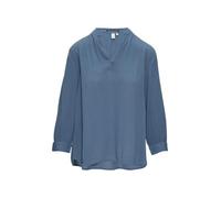 Viskose-Crêpe-Bluse mit 3/4 Arm 38 blau