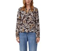 Strukturierte Viskosemix-Bluse mit All-over-Print 36 braun|mehrfarbig 2170028.89A2.36