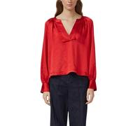 s.Oliver Satinbluse – Damen, V-Ausschnitt, 100% Polyester, salsa rot, Gr. 34