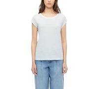 Gestreiftes Rundhalsshirt aus Baumwolle 44 blau|weiß 2178727.50H1.44
