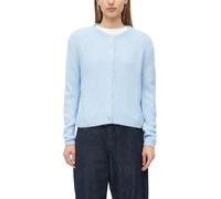 Cardigan S.OLIVER, Damen, Gr. 44, blau (blau haze), Strick, Obermaterial: 60% Polyacryl, 22% Polyester, 10% Alpaka, 8% Polyamid, unifarben, bequem hüftbedeckend, Rundhals, Bündchen, Strickjacken, mit