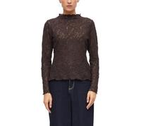 s.Oliver Black Label Langarm-Spitzen-Shirt 2182526.8944.38 Damen Braun Gr. 38