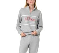 s.Oliver Damen Sweatshirt - Troyer-Kragen, Loose Fit, Frontprint