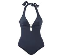 Badeanzug S.OLIVER "Tonia" Gr. 36, Cup A/B, blau (dunkelblau) Damen Badeanzüge Badeanzug Ocean Blue mit Accessoires (264893-36)