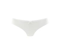s.Oliver String Microtouch Seamless mit Spitzenborte, Schleife Damen Creme Gr. 36/38
