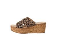 s.Oliver Damen Pantolette mit Keilabsatz, Multicolor(Leopard), 36