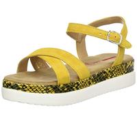 s.Oliver Damen 5-5-28201-24 Riemchensandalen, Gelb (Sun/Snake 617), 39