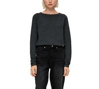 Strickpullover QS, Damen, Gr. XS (34), schwarz, Strick, Obermaterial: 65% Polyester, 35% Viskose, Strukturmuster, unifarben, regular fit hüftlang, Rundhals, Rollkante, Pullover Strickpullover, mit Str