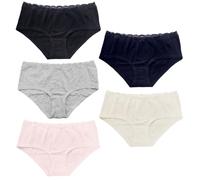 Panty S.OLIVER, Damen, Gr. 44/46, bunt (grau, cream, rosa, navy, schwarz), Jersey, Obermaterial: 95% Baumwolle, 5% Elasthan, unifarben, körpernah, Unterhosen Panty, aus elastischer Baumwoll-Qualität, 