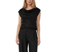 s.Oliver BLACK LABEL Regular Fit Blusentop aus reiner Viskose in Black, Größe 42