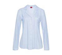 S.Oliver Damen Ak-148-45 Pyjamaoberteil, Blau Gestreift, 44-46 EU