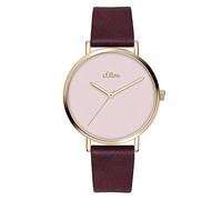 s.Oliver Damen Analog Quarz Armbanduhr mit Lederarmband
