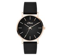 s.Oliver Damen Analog Quarz Armbanduhr mit Silikonband mit Silikon SO-4183-PQ