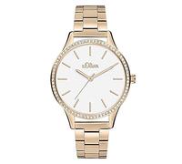 s.Oliver Damen Analog Quarz Uhr mit Edelstahl Armband SO-3829-MQ