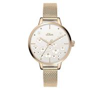 s.Oliver Armbanduhr - mit dreidimensionalem Blumenprint