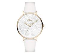 s.Oliver Damen Analog Quarz Uhr mit Kunstleder Armband SO-3870-LQ