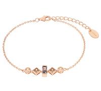 s.Oliver Damen Armband 2038834 Silber 925 rosévergoldet synth. Zirkonia violett orange