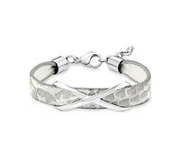 s. Oliver Damen-Armband Lederarmband Edelstahl Leder 19 cm - 540193