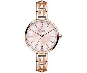 s.Oliver Damen-Armbanduhr Analog Quarz Edelstahl SO-3090-MQ