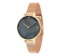 s.Oliver Damen-Armbanduhr Analog Quarz (Roségold/Perlmutt-Dunkelgrau)
