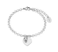 S.Oliver Jewel Edelstahl,Armschmuck,17+3cm,Herz,Erbse