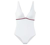 Badeanzug mit Zierborte und Cut Out 42C/D weiß 6010626.4224.42C_D