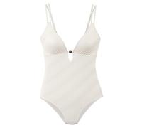 Strukturierter Badeanzug mit Schmuckperle und Cut Out 40C/D creme 6010610.727.40C_D