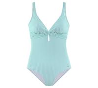 Badeanzug mit Cut Outs 44C/D türkis|weiß