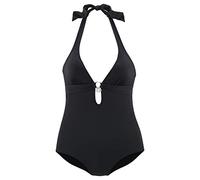 s.Oliver Damen Badeanzug mit silbernen Accessoires, Blickfang