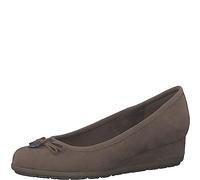 s.Oliver Damen Ballerinas Elegant Keilabsatz Braun (Pepper), 40