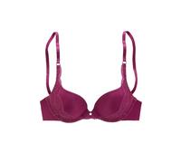 Push-up-BH S.OLIVER "Pauline", Damen, Gr. 75, Cup C, lila (beere), Microtouch, Obermaterial: 69% Polyamid, 17% Elasthan, 14% Polyester, BHs Push-up-BH, mit feiner Spitze seitlich am Cup und modischem 