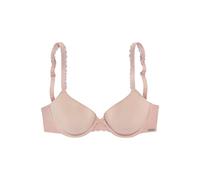 Schalen-BH S.OLIVER "Camille", Damen, Gr. 80, Cup C, braun (toffee), Microtouch, Spitze, Obermaterial: 72% Polyamid, 16% Polyester, 12% Elasthan, Basic, BHs, mit nahtlos vorgeformten Schalen, Basic De