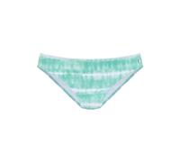 Bikini-Hose S.OLIVER "Enja", Damen, Gr. 44, N-Gr, blau (türkis, weiß), Microfaser, Recycling-Polyamid, Microfaser, bedruckt, Batikmuster, Badehosen, mit Batikdruck (35479518-44) türkis, weiß