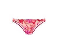 Bikini-Hose S.OLIVER "Jayce", Damen, Gr. 38, N-Gr, rosa (pfirsich bedruckt), Recycling-Polyamid, bedruckt, Badehosen, mit hübschen Zierringen (17589715-38) pfirsich bedruckt