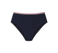 Bikini-Hose S.OLIVER "Junis", Damen, Gr. 44, N-Gr, blau (marine), Recycling-Polyamid, unifarben, kontrastfarbene Details, Badehosen, mit geflochtenen Details (50553435-44) marine