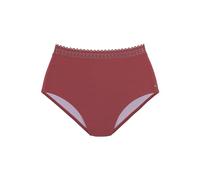 Bikini-Hose S.OLIVER "Aiko", Damen, Gr. 40, N-Gr, rot (rostrot), Microfaser, Microfaser, Polyamid, unifarben, Basic, Badehosen Bikini-Hose, mit Häkeloptik (82429709-40) rostrot