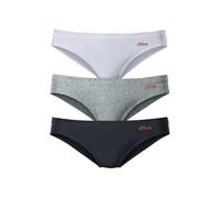 Bikinislip S.OLIVER, Damen, Gr. 44/46 (XL), weiß, Jersey, Obermaterial: 90% Baumwolle, 10% Elasthan (LYCRA), unifarben, körpernah, Unterhosen, aus elastischer Baumwoll-Qualität (538565-44) weiß