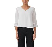 s.Oliver Damen Bluse - Chiffon, V-Ausschnitt, 3/4-Ärmel, Relaxed Fit