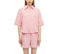 s.Oliver Damen Bluse - Oversize, strukturiert, gestreift, Hemdkragen mit Faltendetail