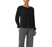 Festliche Bluse mit Plissee-Ärmeln 34 schwarz 2173180.9999.34
