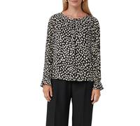s.Oliver Damen Bluse - Regular Fit, Plisseeärmel, U-Boot-Ausschnitt