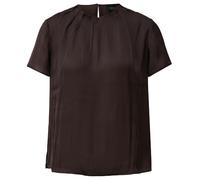 s.Oliver Damen Bluse - Regular Fit, Satin, Faltenausschnitt, Knopfverschluss - Für Urlaub, Festlich & Business