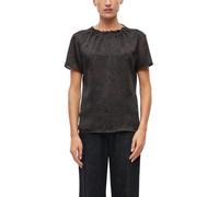 s.Oliver Damen Bluse - Regular Fit, Satin, Faltenausschnitt, Knopfverschluss - Für Urlaub, Festlich & Business