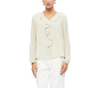 s.Oliver Damen Bluse - Regular Fit, V-Ausschnitt, Chiffon, leicht gefüttert - Für Business & besondere Anlässe