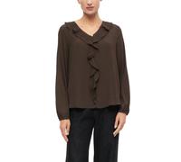 s.Oliver Damen Bluse - Regular Fit, V-Ausschnitt, Chiffon, leicht gefüttert - Für Business & besondere Anlässe