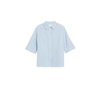 s.Oliver Damen Bluse - Relaxed Fit, Musselinstoff, Fledermausärmel, Hemdkragen mit Knopfleiste