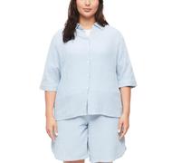 Musselinbluse mit Fledermausärmeln 48 blau|creme 2183005.50G9.48