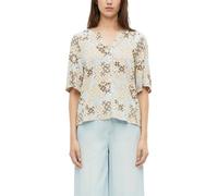 s.Oliver Damen Bluse - Relaxed Fit, Viskosemix, strukturiert, Smok-Detail mit Raffung