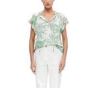 s.Oliver Damen Bluse - Rüschenkragen, Smok-Detail, Regular Fit