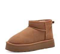 s.Oliver Damen Boots aus Leder Gefüttert, Braun (Cognac), 37 EU